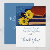 Carte De Remerciements Amateurs de livres (Devant / Derrière)