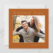 Carte De Remerciements Amber Brandy Abstrait Ink Mariage ID1089 (Dos)