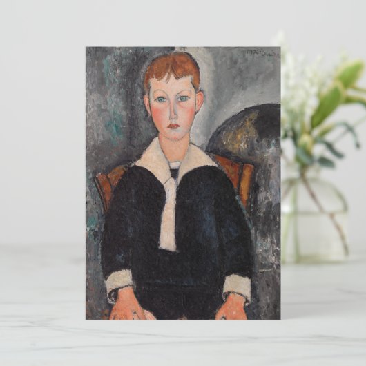 Carte De Remerciements Amedeo Modigliani - Garçon en costume de marin (Debout devant)