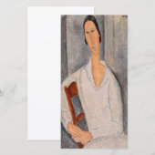 Carte De Remerciements Amedeo Modigliani - Madame Hanka Zborowska Leaning (Devant / Derrière)