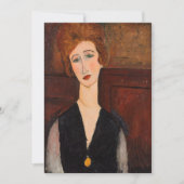 Carte De Remerciements Amedeo Modigliani - Portrait d'une femme (Devant)