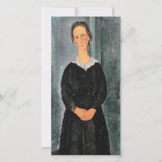Carte De Remerciements Amedeo Modigliani - Serveuse (Devant)
