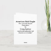 Carte de remerciements américain d'Eagle chauve (Dos)