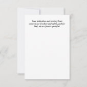 Carte De Remerciements American Bald Eagle et le drapeau américain (Dos)