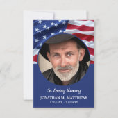 Carte De Remerciements American Flag (Devant)