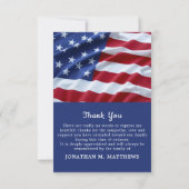 Carte De Remerciements American Flag (Dos)