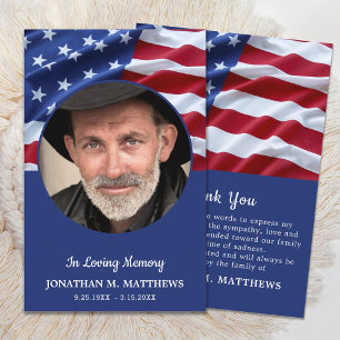 Carte De Remerciements American Flag