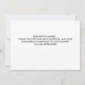 Carte De Remerciements American Flag Personnalisé USA Heart Military (Dos)