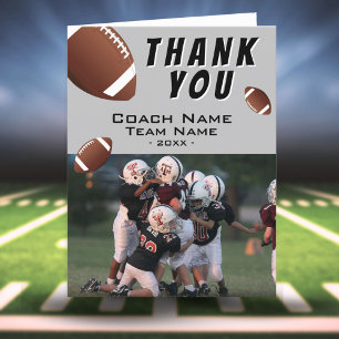 Carte De Remerciements American Football Balls Coach Photo