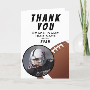 Carte De Remerciements American Football Coach Football Ball Photo