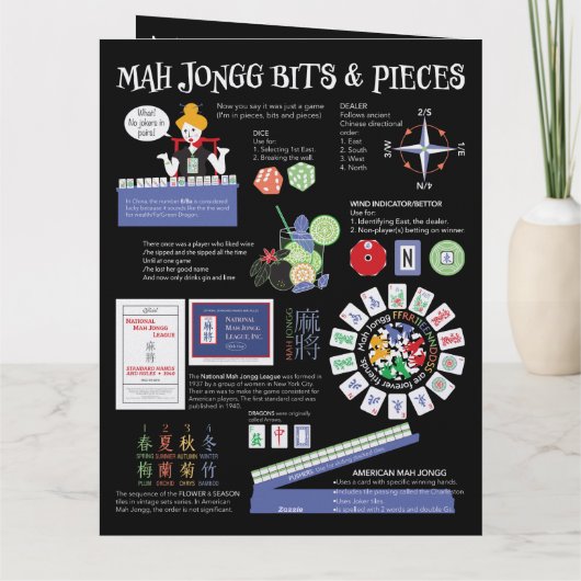 Carte De Remerciements American Mah Jongg Information Card (Dos)