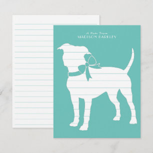 Carte De Remerciements American Staffordshire Pit taureau Chien Chien Chi