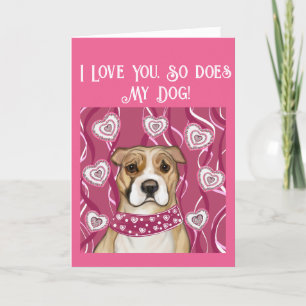 CARTE DE REMERCIEMENTS AMERICAN STAFFORDSHIRE TERRIER