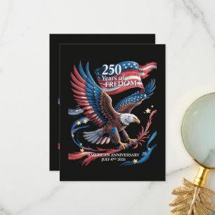 Carte De Remerciements Amérique 250 Ans de Liberté 1776-2026