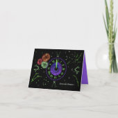 Carte De Remerciements Amethyst Midnight Clock (Devant)