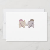 Carte De Remerciements amis éléphants (Dos)