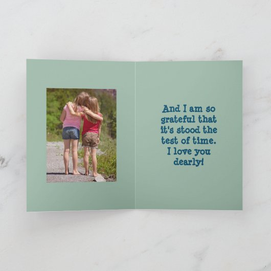 CARTE DE REMERCIEMENTS AMIS IL Y A LONGTEMPS (Intérieur)