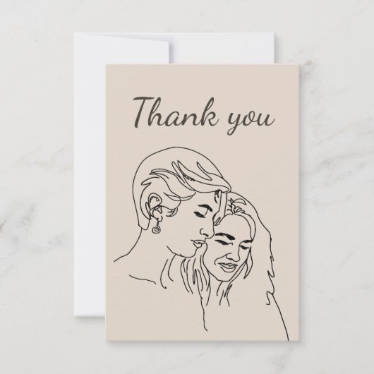 Carte De Remerciements Amitié des femmes Mercis (Devant)