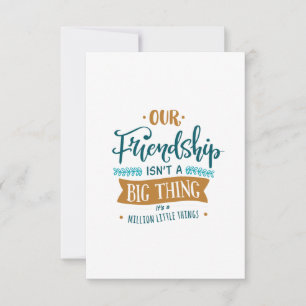 Carte De Remerciements Amitié jour grande chose