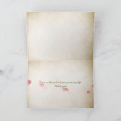 Carte De Remerciements amitié texture florale bénite (Intérieur)