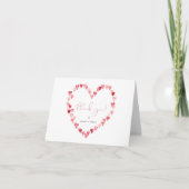 Carte De Remerciements AMORE Petit Ami Baby shower Saint Valentin (Devant)