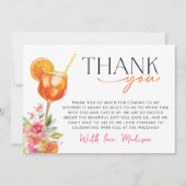 Carte De Remerciements Amour au premier Spritz Fête de Mariage Citron  (Devant)