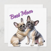 Carte De Remerciements Amour de Bouledogue français  (Devant / Derrière)