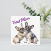 Carte De Remerciements Amour de Bouledogue français  (Debout devant)