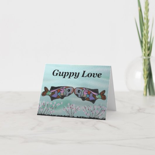 Carte De Remerciements Amour de Guppy (Devant)