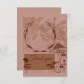 Carte De Remerciements Amour des champignons (Devant / Derrière)