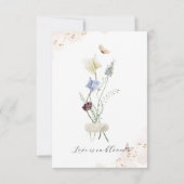 Carte De Remerciements Amour en fleur Fleur sauvage Fête des mariées rust (Dos)