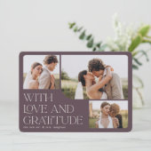 Carte De Remerciements Amour et gratitude | Mariage multiphoto (Debout devant)