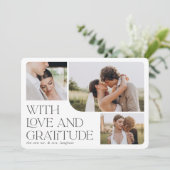 Carte De Remerciements Amour et gratitude | Mariage multiphoto (Debout devant)