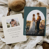 Carte De Remerciements Amour et gratitude | Mariage photo Arch