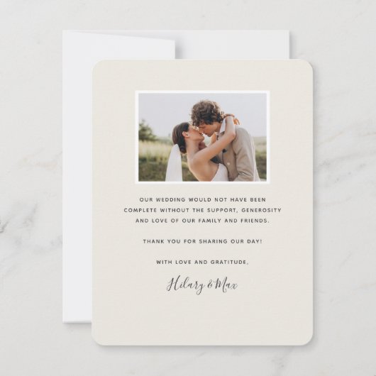 Carte De Remerciements Amour et gratitude | Mariage photo Arch (Dos)
