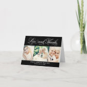 Carte De Remerciements Amour et Remerciements Collage de photos de mariag (Devant)