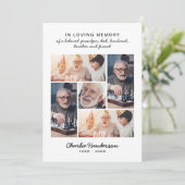 Carte De Remerciements Amour et remerciements modernes - Funérailles/Deui (Debout devant)