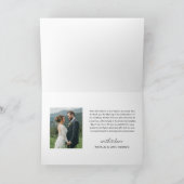 Carte De Remerciements Amour et Remerciements Photo de mariage personnali (Intérieur)