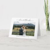 Carte De Remerciements Amour et Remerciements Photo de mariage personnali (Devant)