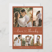 Carte De Remerciements Amour et Remerciements Texte Terre Cuite Photo Mar (Devant)