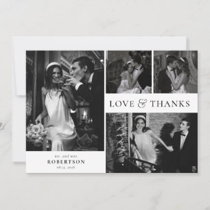 Carte De Remerciements Amour et Remerciements Typographie Collage Photo M