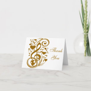 Carte De Remerciements Amour & Joy-Gold_
