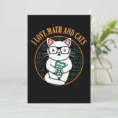 Carte De Remerciements Amour Mathématiques Et Chats Enseignant Mathématiq (Debout devant)