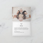 Carte De Remerciements Amour moderne et remerciements 7-Photo Funérailles (Intérieur)