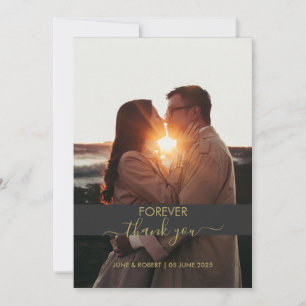 Carte De Remerciements Amour photo anniversaire moderne