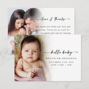 Carte De Remerciements Amour & Remerciements Superposition de photos Bo