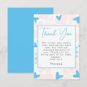 Carte De Remerciements Amoureux | BABY SHOWER (Devant / Derrière)