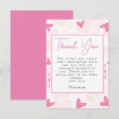 Carte De Remerciements Amoureux | BABY SHOWER (Devant / Derrière)