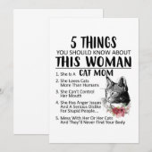 Carte De Remerciements amoureux des chats Vous Devriez Connaître Cat Mama (Devant / Derrière)