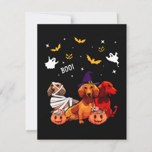 Carte De Remerciements Amoureux des chiens de Dachshund Halloween